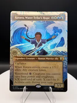 Katara, Water Tribe's Hope (Borderless) FOIL: Avatar ATLA MTG (NM) - Image 1