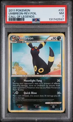 UMBREON 22/95 PSA 7 CALL OF LEGENDS REVERSE HOLO POKEMON CARD ENGLISH - Image 1
