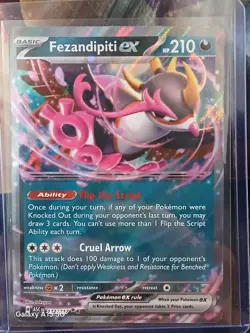 Fezandipiti EX 142/217 Ascended Heroes English Pokemon Card x2 - Image 2