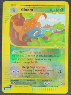 Pokemon Gloom Aquapolis Reverse Holo Uncommon 049/147 70 HP 2002 TCG - Image 1
