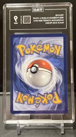 Pokemon 2025 Scarlet & Violet Pikachu Illustration Contest Black Star Tag Mint 9 - Image 3