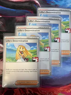Play! Pokemon Prize Pack Lillie's Determination non Holo x4 - Image 1