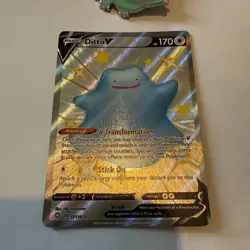 Pokemon TCG Ditto V Shining Fates SV118/SV122 Holo Shiny Holo Rare Near Mint - Image 2