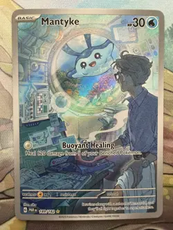 Pokemon TCG - Mantyke 189/182 Illustration Rare - SV04 Paradox Rift (English) - Image 1
