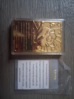 POKEMON Jigglypuff 23K Gold Plated Card Burger King Limited Edition 1999 - Image 2