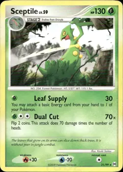 Sceptile 31/99 Rare Arceus Pokemon Damaged - Image 1