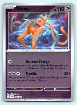 Pokemon Deoxys ME04: Chaos Rising CRI UC REVERSE HOLO 031/086 NM - Image 1