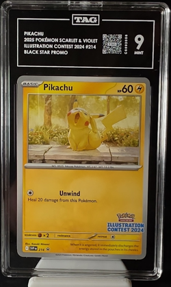 Pokemon Pikachu #214 Illustration Contest Promo TAG 9 English 2025 - Image 1