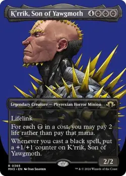K'rrik, Son of Yawgmoth (Borderless) - Near Mint MTG Modern Horizons 3 - Image 1