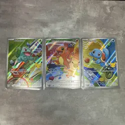 Pokemon First Partner Illustration Collection Series 1 Kanto Gen 1 Starters Set - Image 1