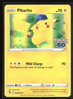 Pokemon TCG - Pikachu (28) Holo Holo Rare Pokemon GO 028/078 NM - Image 1