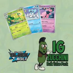 Pokemon TCG SV Black Bolt Bulk Lot 40 Commons Uncommons No Dupes + 2 Bonus Foils - Image 1