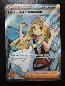 Lillie's Determination 169/132 Pokemon TCG Me01: Mega Evolution Ultra Rare Holo - Image 1