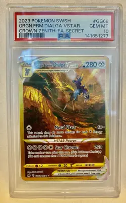 Pokemon Dialga VSTAR (Secret) GG68/GG70 SWSH: Crown Zenith PSA 10 - Image 1
