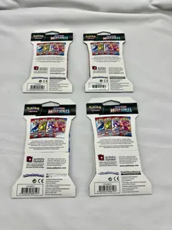 Pokemon Lot of 4 Battle Styles Sleeved Booster Pack. Complete Artwork set. - Image 3