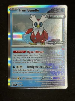 Iron Bundle SVP 058 Prerelease Promo Paradox Rift Stamped Pokemon TCG NM w/ dent - Image 1