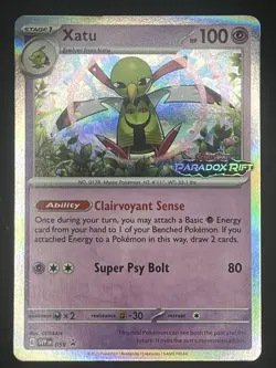 XATU SVP059 PARADOX RIFT POKEMON PROMO (STAMPED HOLO, LP) - Image 1