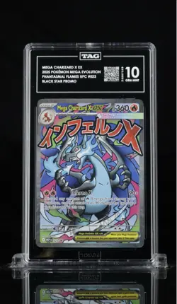 Pokemon TCG Mega Charizard X Ex Promo #023 TAG 10 Gem Mint (980) - Image 1