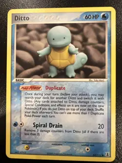 Pokemon Ditto as Squirtle EX Delta Species 64/113 2005 - Image 1