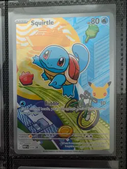 Pokemon Squirtle MEP 039 Mega Evolution Black Star Promo Illustration Rare NM/M - Image 1