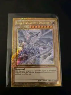 Blue-Eyes White Dragon Gold Secret Rare MVP1-ENGV4 YuGiOh! LP - Image 1