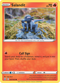 Salandit 27/163 Common | Battle Styles | Pokemon Card - Image 1