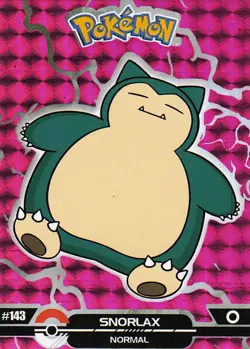 Limited Edition SNORLAX Crystal Card Collection Pink Holo Foil Cracked Ice 143 - Image 1