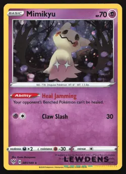 Mimikyu - 081/189 - Cosmos Holo - SWSH Darkness Ablaze - Pokemon Card - Image 1