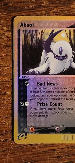 2003 Pokemon TCG EX Dragon Holo Absol #1 of 97 70 HP Card - Image 2