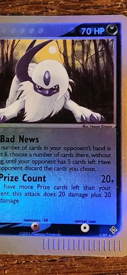 2003 Pokemon TCG EX Dragon Holo Absol #1 of 97 70 HP Card - Image 4