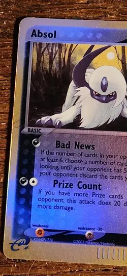 2003 Pokemon TCG EX Dragon Holo Absol #1 of 97 70 HP Card - Image 5