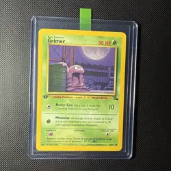 NM Grimer 48/62 1st Edition Fossil Common Pokemon Card - Image 1