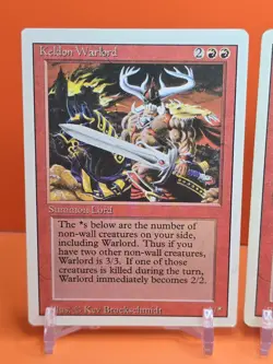 🔴🔴 (4) 1994 MAGIC The Gathering KELDON WARLORD REVISED 3RD EDITION PLAYED 🔴2 - Image 2