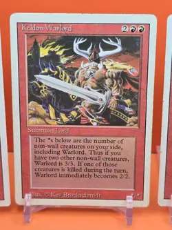 🔴🔴 (4) 1994 MAGIC The Gathering KELDON WARLORD REVISED 3RD EDITION PLAYED 🔴2 - Image 3