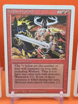 🔴🔴 (4) 1994 MAGIC The Gathering KELDON WARLORD REVISED 3RD EDITION PLAYED 🔴2 - Image 4
