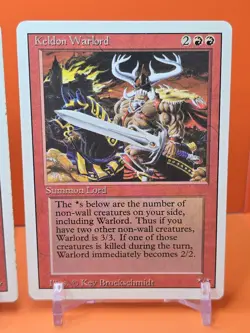 🔴🔴 (4) 1994 MAGIC The Gathering KELDON WARLORD REVISED 3RD EDITION PLAYED 🔴2 - Image 5