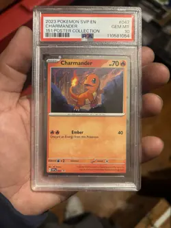 Pokemon! Charmander 151 Poster Collection Psa10 With 1 Swirl - Image 1