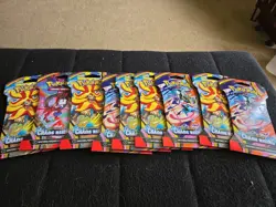 POKEMON Chaos Rising Sleeved Booster Pack lot of 3 packs - Image 1
