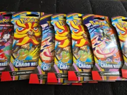 POKEMON Chaos Rising Sleeved Booster Pack lot of 3 packs - Image 3