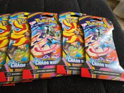 POKEMON Chaos Rising Sleeved Booster Pack lot of 3 packs - Image 4