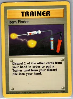 Item Finder 74/102 Non Holo Base Set - Pokemon Card - LP - Image 1