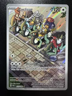 Pokemon TCG Cyclizar Paradox Rift 215/182 Holo Illustration Rare - Image 1