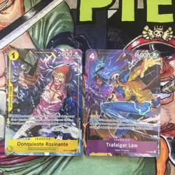 P-093 Trafalgar Law & OP12-108 Donquixote Rosinante Promo | IB-06 | One Piece - Image 1