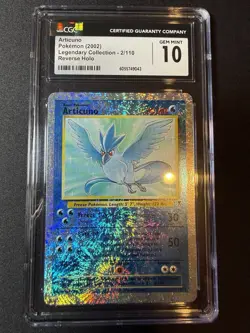 CGC 10 GEM MINT Articuno 2/110 Legendary (collection) Reverse Holo Pokemon Card - Image 1