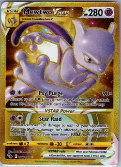 Mewtwo VSTAR (Secret) 086/078 Pokemon GO - Pokemon Card - NM - Image 1