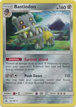 Bastiodon 85/156 Holo Ultra Prism Pokemon Card NM - Image 1