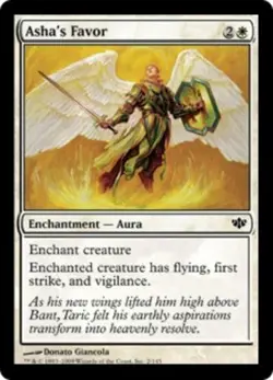 MTG Asha's Favor - Foil, Conflux, Moderately Played, English - Image 1