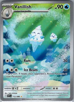 Vanillish 112/086 SV: White Flare - Pokemon Card - NM - Image 1