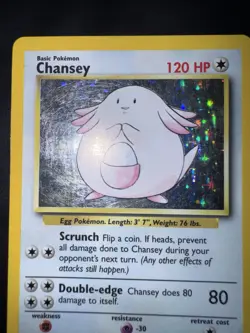 Pokemon Card english Chancey 3/102 Holo Base Set Wizards 1999 HP - Image 3