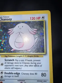 Pokemon Card english Chancey 3/102 Holo Base Set Wizards 1999 HP - Image 4